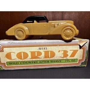 Vintage Avon Decanter Bottle After Shave Cord '37 Full 7 FL. OZ. Wild Country